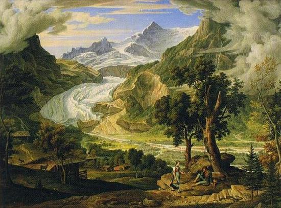 Joseph Anton Koch Grindelwald Glacier in the Alps